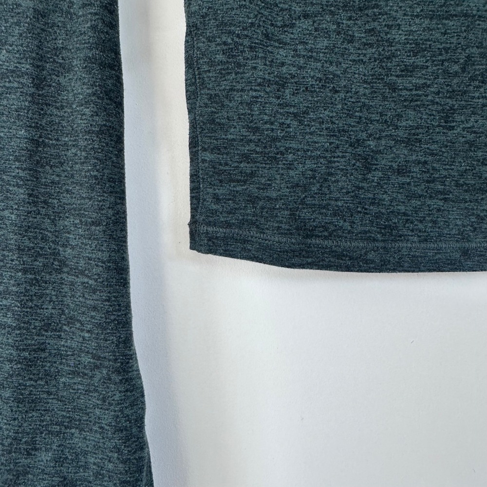 Girlfriend Collective Womens XS Long Sleeve Crop Top Heathered Green Activewear - Picture 6 of 6